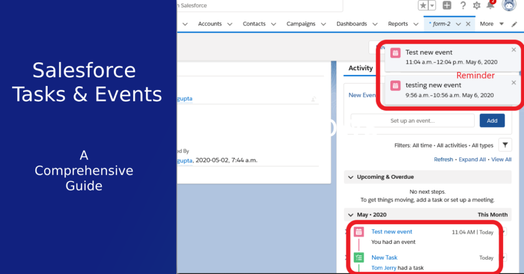 Understanding the Salesforce Task and Events object